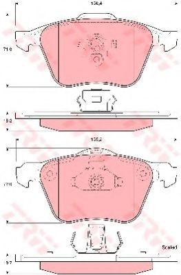 Set placute frana,frana disc VOLVO V70 II (SW) (2000 - 2007) TRW GDB1576 foto