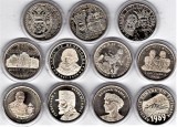 Lot 11 buc,50 bani COMEM. 2011 2012 2014 2015 2016 2017 2018 2019 UNC in CAPSULA