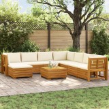 vidaXL Set de canapele de exterior 9 Bucată Maro Lemn Solid de Acacia 3403090