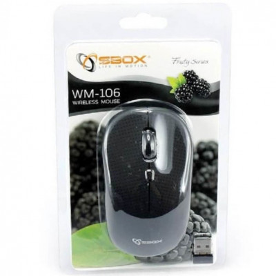 Sbox Mouse Wireless Negru WM-106 45506597 foto