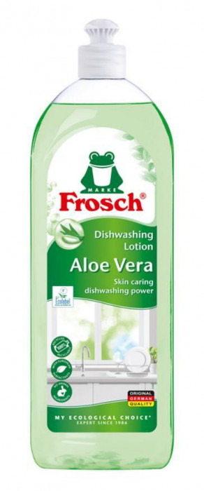 Lichid de spălat vase Frosch, aloe vera, 750 ml