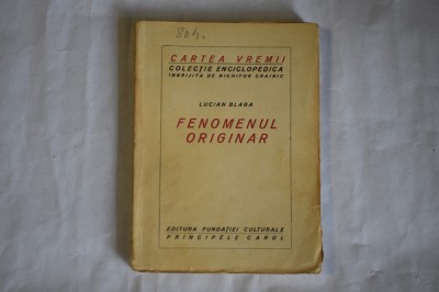 Lucian Blaga - Fenomenul originar foto