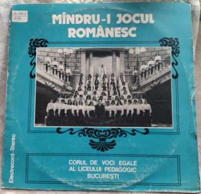 DISC LP:MANDRU-I JOCUL ROMANESC(ST-EXE01939/1982)Pascanu/Neagu/Danga/Lungu/Vidu+ foto