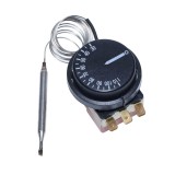 Termostat Reglabil 30-110&deg;C cu Sonda Inox, 250V 16A, Capilar 75mm, Universal cuptor paine, covrigarie, patiserie, pizzerie