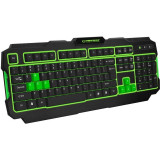 Cumpara ieftin Tastatura gaming USB, iluminata LED verde, 104 taste, Shadow Esperanza