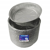 Cumpara ieftin Tavite Rotunde Aluminiu, 23x5 cm,100 Buc/Set, pentru Tort, Forma de Copt Aluminiu, Forma de Copt Unica Folosinta, Tava Rotunda Aluminiu, Tavite Alumin