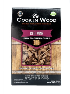 Aschii pentru afumare din lemn de stejar, infuzat cu aroma de Red Wine, chips-uri 900 grame foto