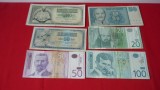 LOT BANCNOTE IUGOSLAVIA DINARI 6 BUC.