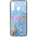 Husa Samsung Galaxy A21, TPU + Sticla, Design 02, Protectie Premium