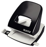 Perforator hartie 2 perforatii 30 coli metal Leitz series 5008 Perforator metalic Leitz NeXXt Series 5008 30 coli negru