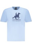 U.S. Grand POLO Tricou barbati cu imprimeu, cu decolteu la baza gatului, bleu, S, 2XL, 3XL, L, M, XL, U.S. GRAND POLO EQUIPMENT &amp; APPAREL