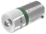 Lampă LED BA9S 230VAC Verde