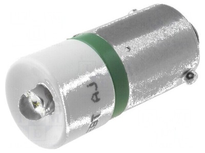Lampă LED BA9S 230VAC Verde foto
