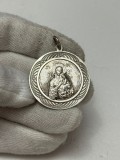 PANDANTIV ARGINT 925 - Iconita - Maica Domnului cu Iisus - Icoana - Vintage !
