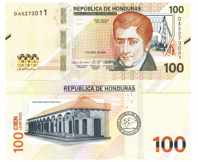 Honduras 100 Lempiras 2022 P-112 UNC foto