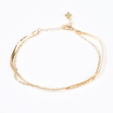 Bratara de picior aurie dubla