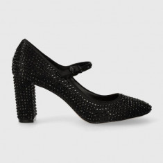 Kurt Geiger London pantofi cu toc Regent Round Crystal Mary culoarea negru, cu toc drept 1293600759