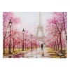 Tablou Canvas Diverse, Model Cuplu, Turnul Eiffel, 70x50x1.5 cm, Multicolor, Oem