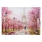 Tablou Canvas Diverse, Model Cuplu, Turnul Eiffel, 70x50x1.5 cm, Multicolor