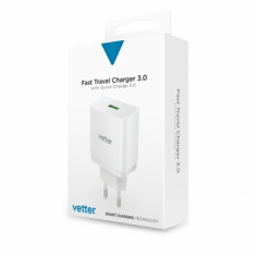 Adaptor priza Universal Travel Charger, Vetter, with Quick Charge 3.0 TECHNOLOGY, Alb foto