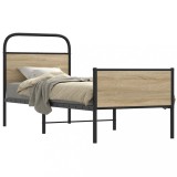 Cumpara ieftin Cadru de pat fără saltea 80x200 cm Lemn prelucrat stejar Sonoma