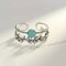 Inel Argint Model Thailandez Cristal cu Flori--- ARG291C