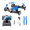 Drona cu camera 2In1 aerian si terestru, Model UpWheel, Camera HD, Lumini LED, Mod Hover, Rulare 360, Control cu un singur buton, Mod Headless, Albast