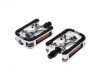 Set 2 pedale Wellgo din aluminiu pentru bicicleta, filet 9/16, culoare negru/arg... Cod:AWR0064