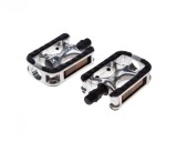 Set 2 pedale Wellgo din aluminiu pentru bicicleta, filet 9/16, culoare negru/arg... Cod:AWR0064
