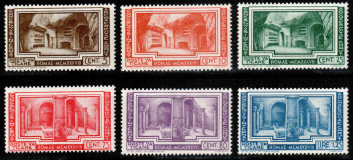 Vatican 1938, Mi #67-72**, Congresul Arheologic Crestin, Roma, MNH! Cota 200 &euro;!