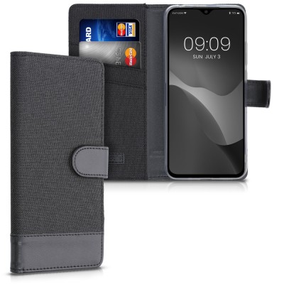 Husa pentru Xiaomi Redmi 9C, Textil, Negru, 54457.73, kwmobile foto