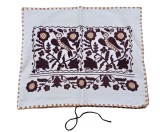 FATA DE PERNA DECORATIVA VINTAGE DIN BUMBAC, LUCRATA SI CUSUTA MANUAL