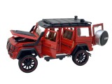 Macheta metal replica Mercedes G Class rosu deschide usi, capota, portbagaj 1:22