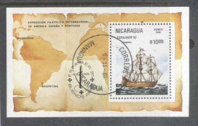 Nicaragua 1981 Espamer perf. sheet Mi.B140 used TA.071 foto