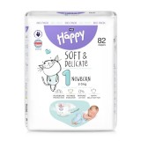 Scutece Happy Marimea 1, 2-5 kg, 82 bucati, Bella Baby