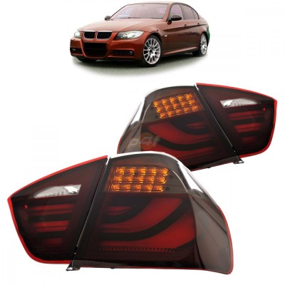 Stop stopuri triple BMW E90 NFL LED BAR rosu fumuriu NOU foto