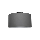 Cumpara ieftin Lustra cu o singura lumina Momoa abajur din tesatura gri 30x30x21+ cm