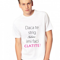 Tricou barbati alb, Clatite-Iubire - L