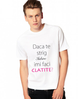 Tricou barbati alb, Clatite-Iubire - L foto