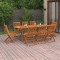 Gossi set mobilier de gradina 9 piese 220x90x75 cm, lemn masiv acacia