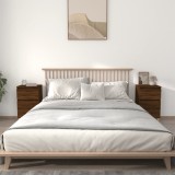 Gossi noptiere, 2 buc., stejar maro, 40x35x70 cm
