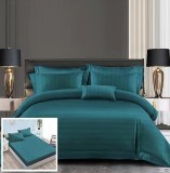 Cumpara ieftin Lenjerie Damasc Deluxe Cortez Dd008, Damasc, 6 Piese, Cu Elastic, Verde