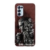 Husa compatibila cu Oppo A54 5G, Viceversa, model Sons of Anarchy Members, Silicon, TPU, Transparent, Carcasa