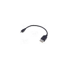 Cablu USB A soclu, USB B micro mufa, OTG, USB 2.0, lungime 0.2m, negru, Goobay - 95194