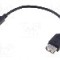 Cablu USB A soclu, USB B micro mufa, OTG, USB 2.0, lungime 0.2m, negru, Goobay - 95194