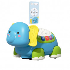 Jucarie interactiva bebelusi Elefantel Smart cu telecomanda, proiectie si 10 cantecele
