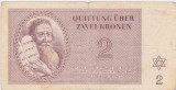 GERMANIA Theresienstadt 2 Kronen 1943 WWII Cehoslovacia Bohemia and Moravia