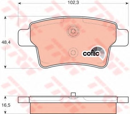 Set placute frana,frana disc CITROEN C4 Picasso I (UD) (2007 - 2013) TRW GDB1692
