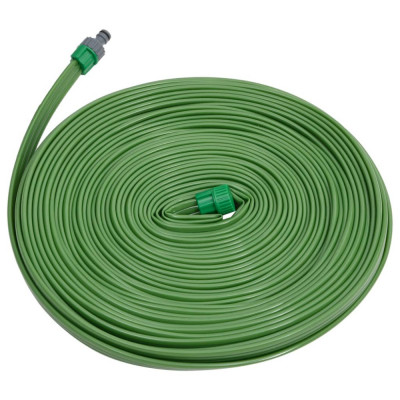 vidaXL Furtun pentru stropit cu 3 tuburi, verde, 15 m, PVC foto