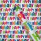 H&acirc;rtie Ambalat, Model Happy Birthday, Alb, Multicolor, Dimensiune 150x70cm